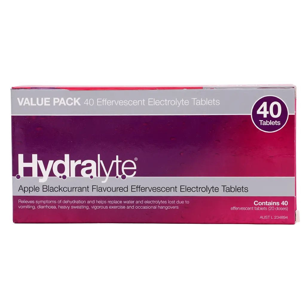 Hydralyte Apple Black Currant Flavoured Effervescent Electrolyte 40 Tablets - view 2