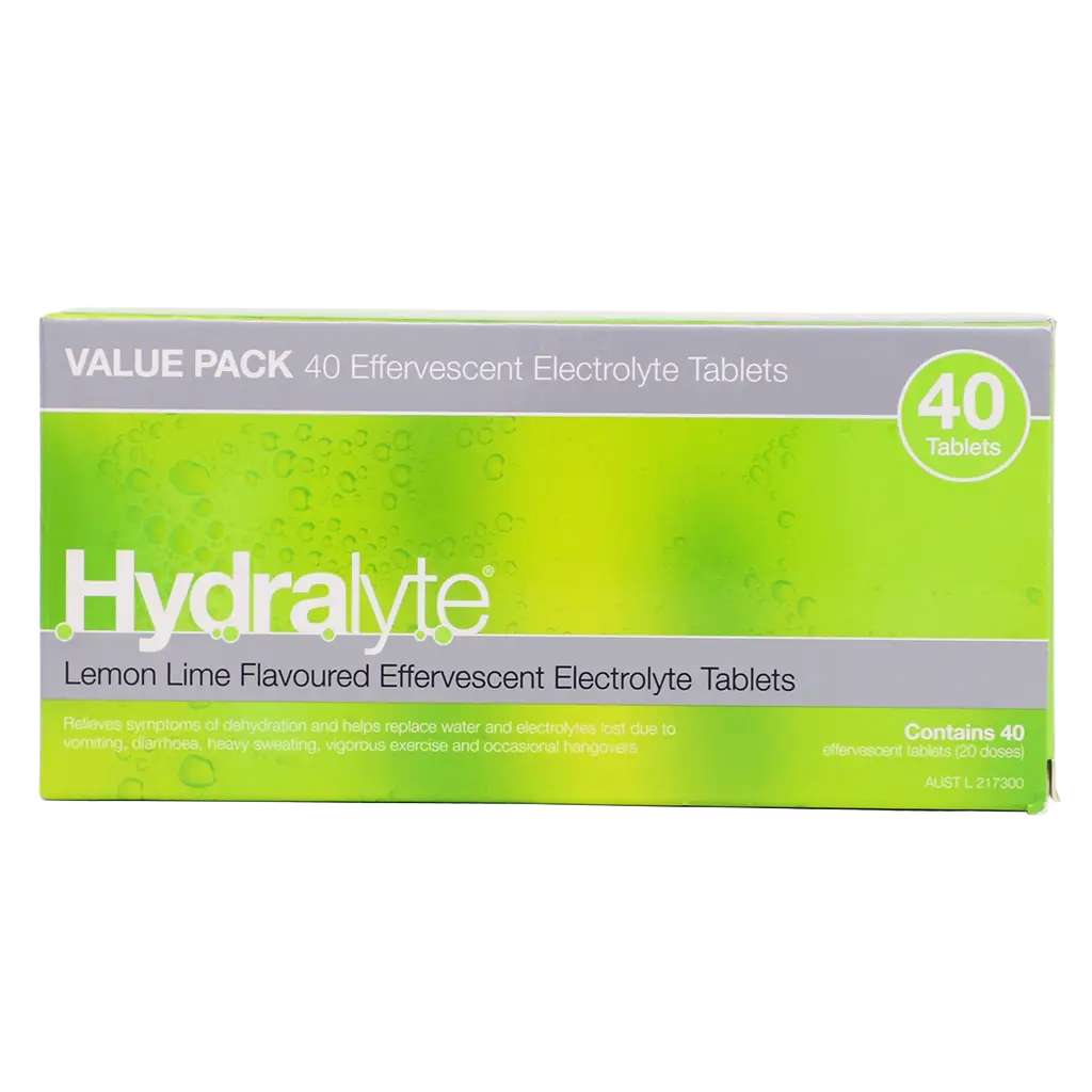 Hydralyte  Limon and Lime Flavoured Effervescent Electrolyte 40 Tablets - view 2