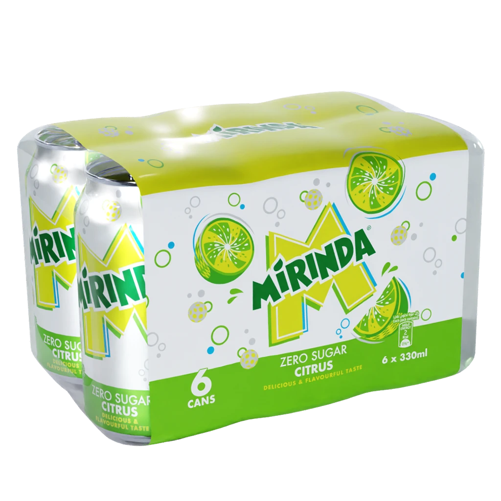 Mirinda Soft Drink Citrus Zero Sugar 6 pcs 330 ml