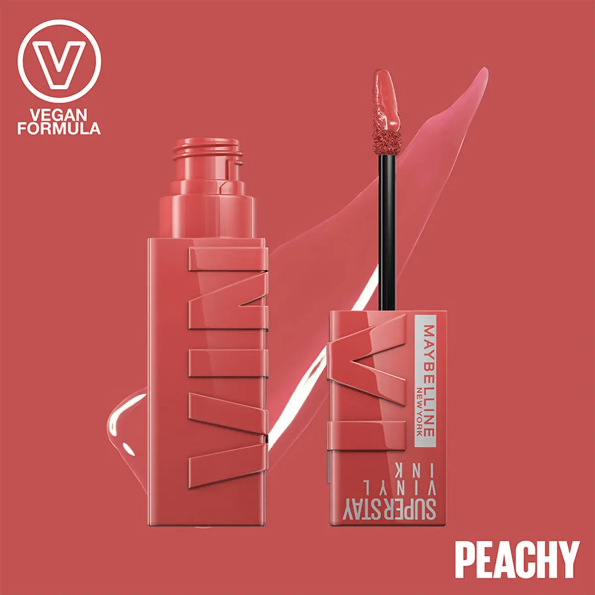 Maybelline Super Stay Vinyl Ink Lipstick 15 Peachy - view 6