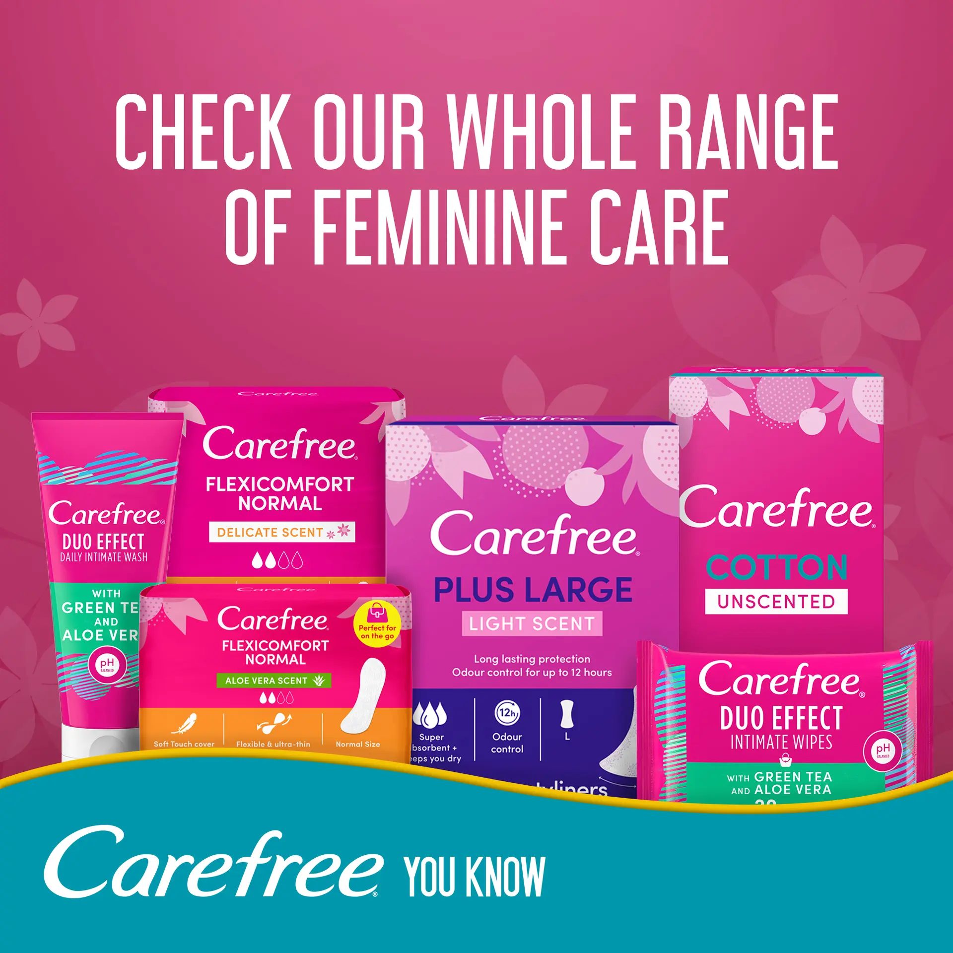 Carefree Sanitary Pads Fresh Cotton Scent 56 pads - view 9