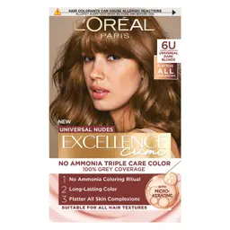 L'Oreal Paris Excellence Creme Universal Nudes Hair Color Free Ammonia 6U Dark Blonde