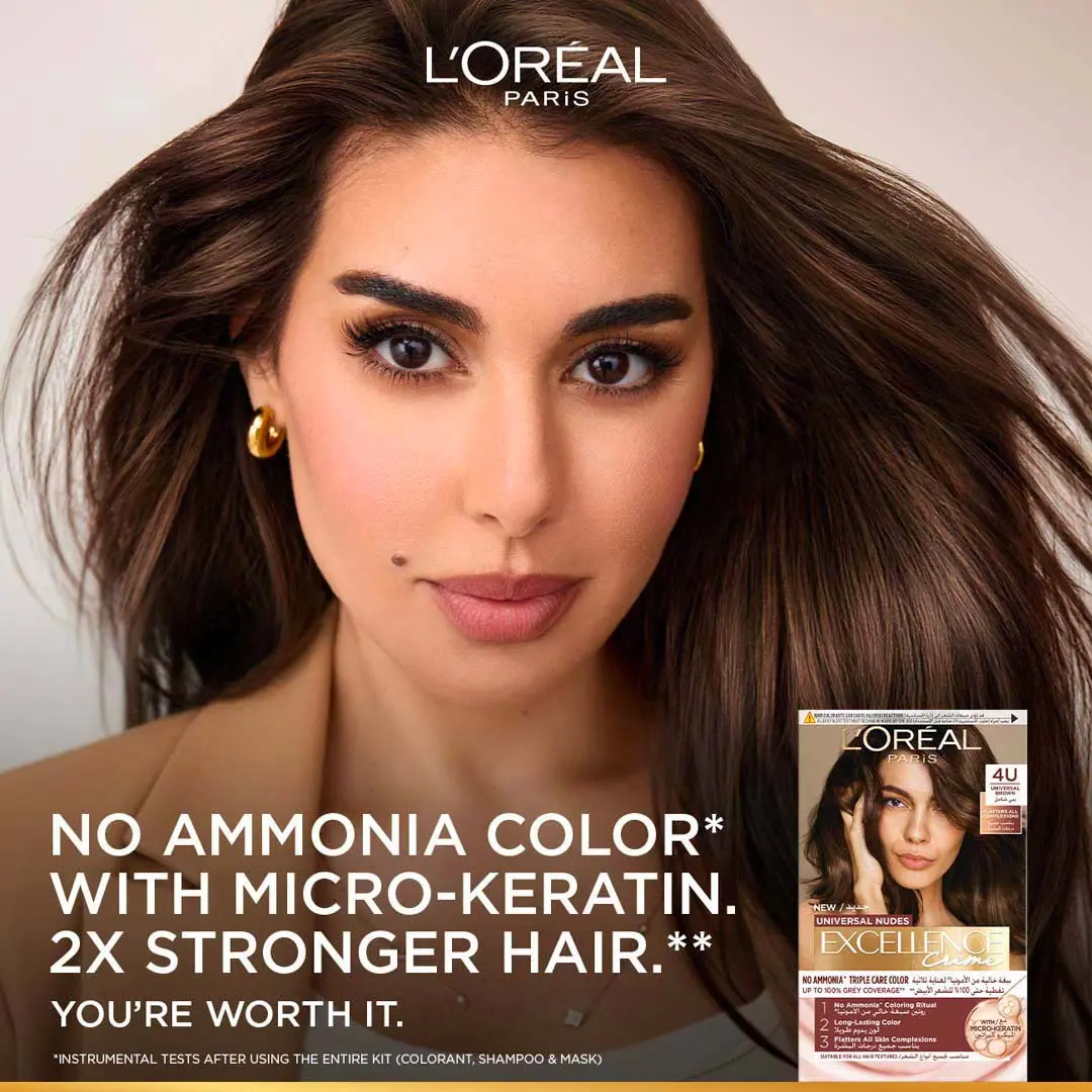 L'Oreal Paris Excellence Creme Universal Nudes Hair Color Free Ammonia 6U Dark Blonde - view 7