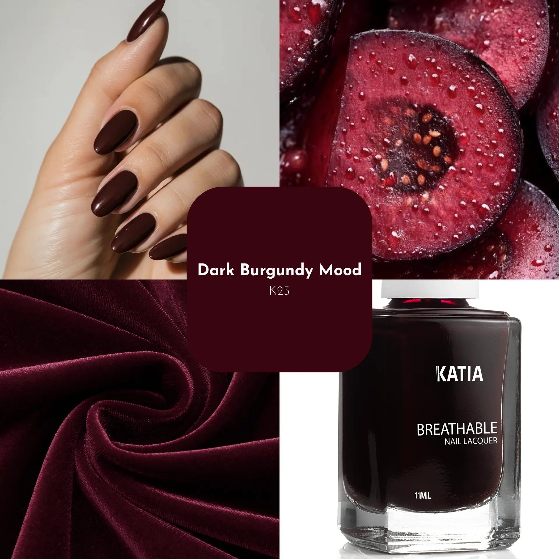 Katia Nail Polish Breathable K25 Burgundy - view 3