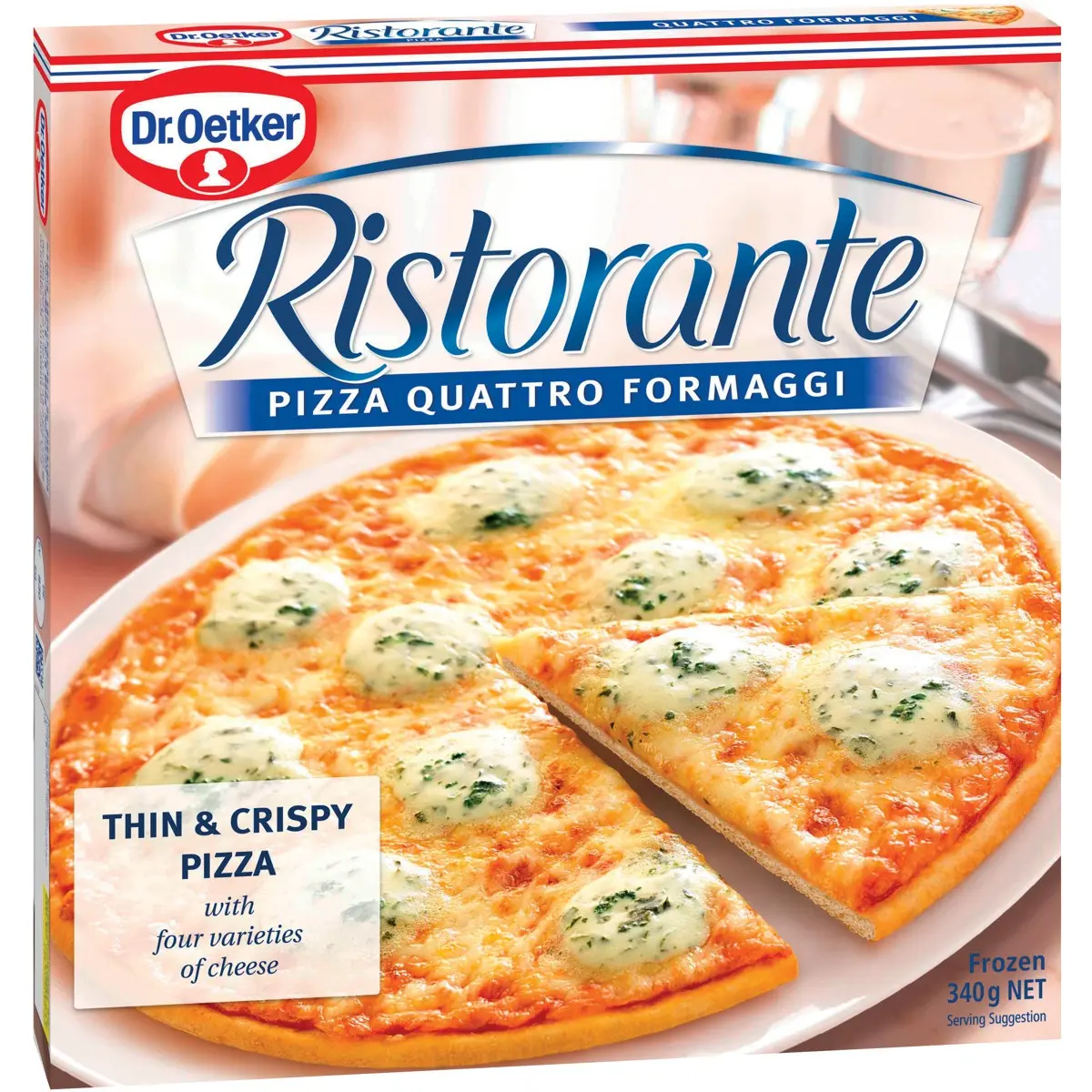 Dr. Oetker Pizza Quattro Formagrgri Frozen With Four Cheeses 340 gm - view 1