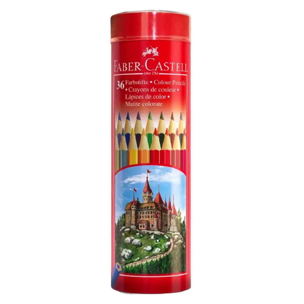 Faber Castell Colour Pencils Classic Round Tin Case 36 Colors - view 1