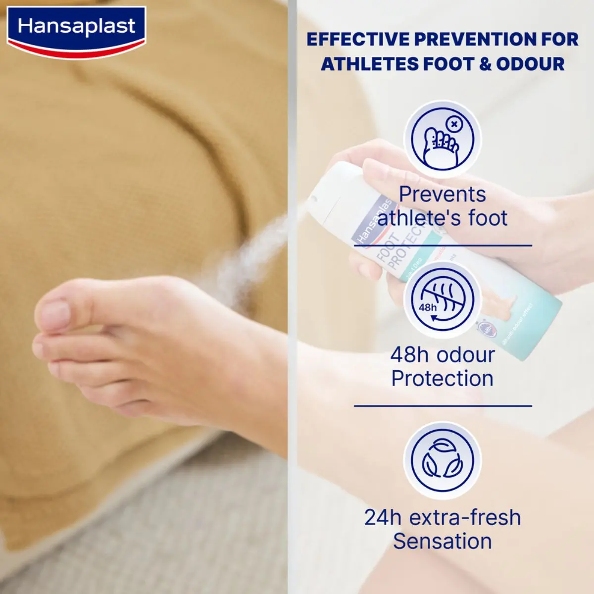 Hansaplast Foot Protection 2 In 1 Deo Anti-Bacterial Spray 150 ml - view 8