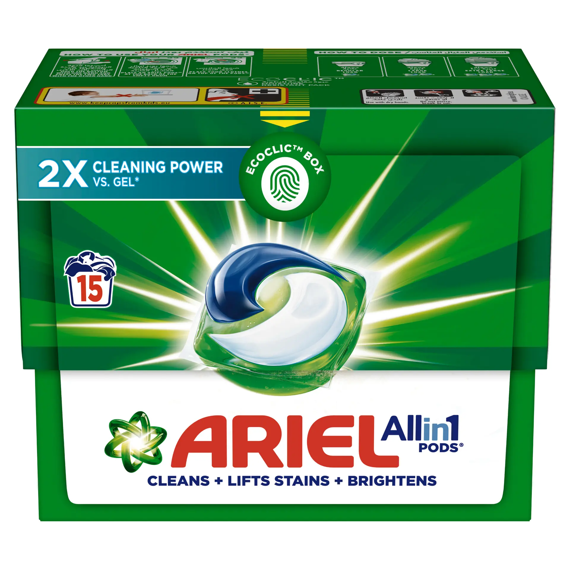 Ariel Original All-in-1 Pods 15 Count Laundry Detergent Pods - view 1