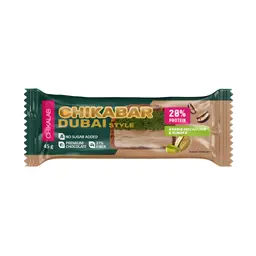 Chikalab Dubai Chocolate Coated Protein Bar Moccaccino  With Pistachio And Crispy 45 gm