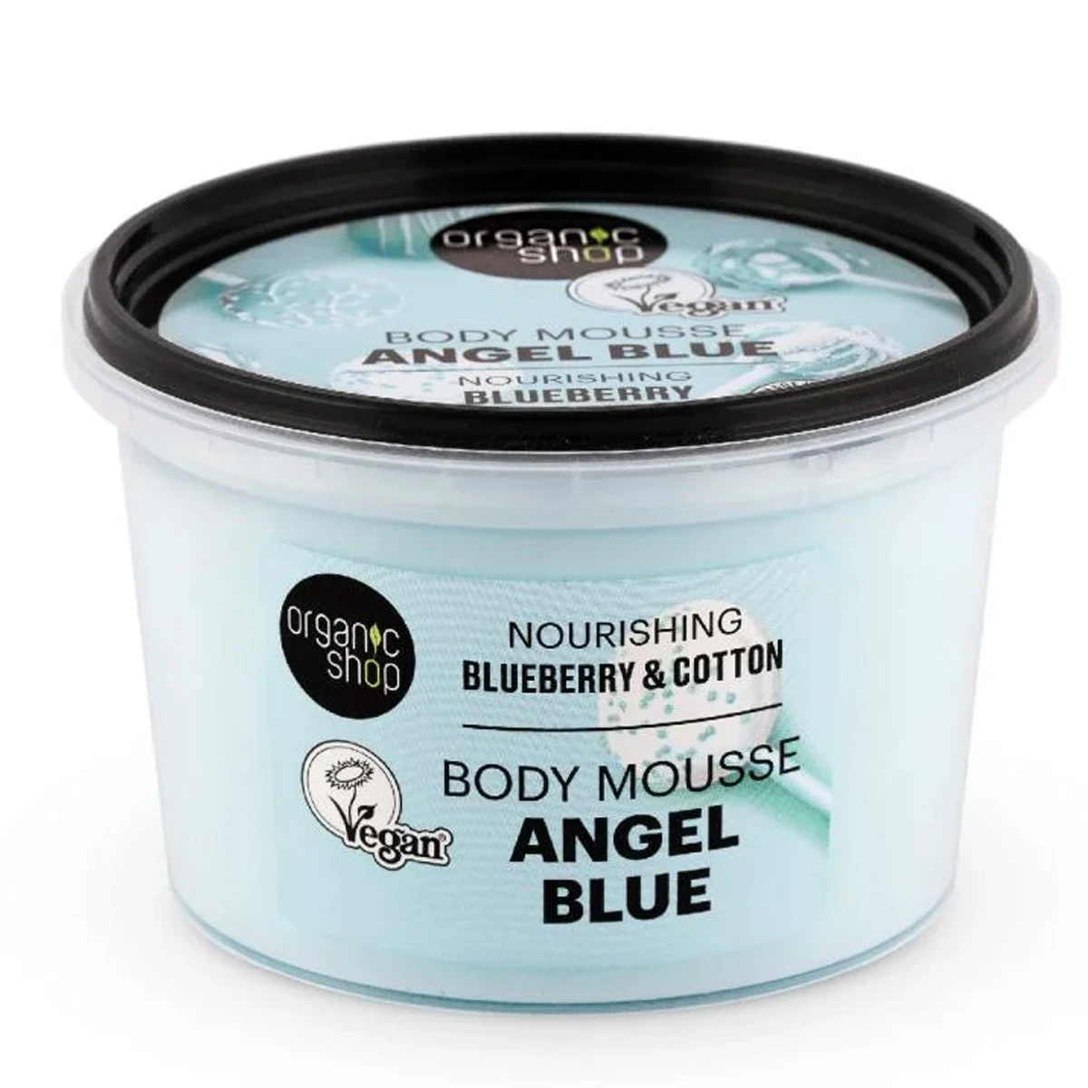 Organic Shop Body Mousse Angel Blue Blueberry And Cotton 250 ml