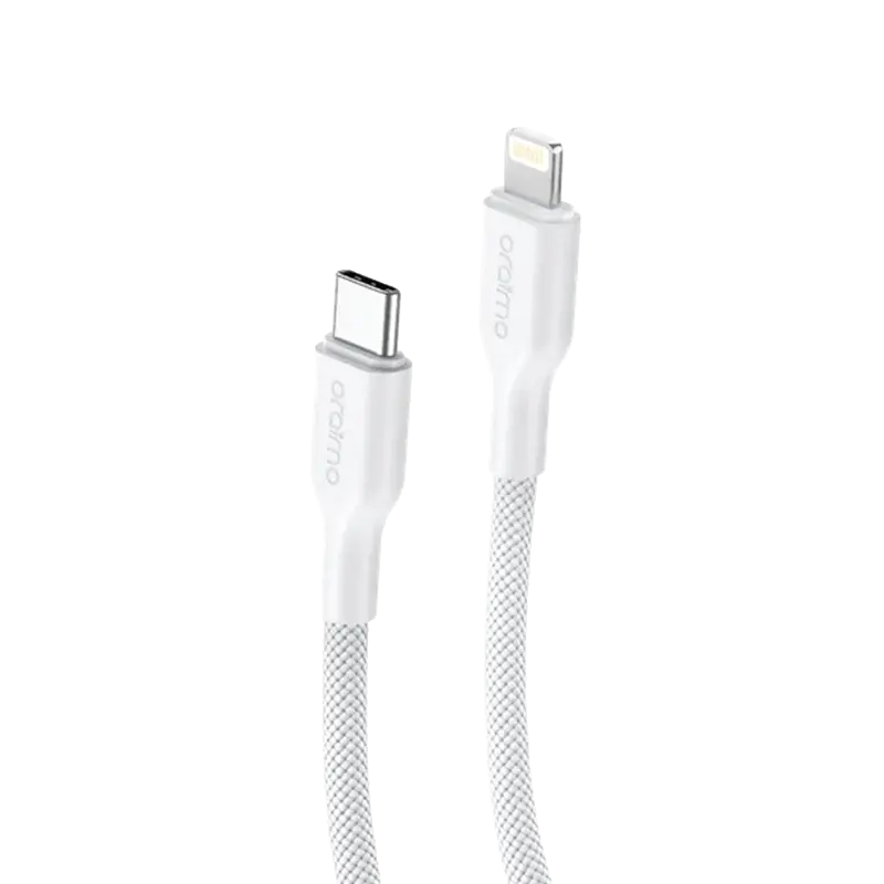 Oraimo Ultra Durable Braided Cable 1M USB C to Lightning 45w White - view 1