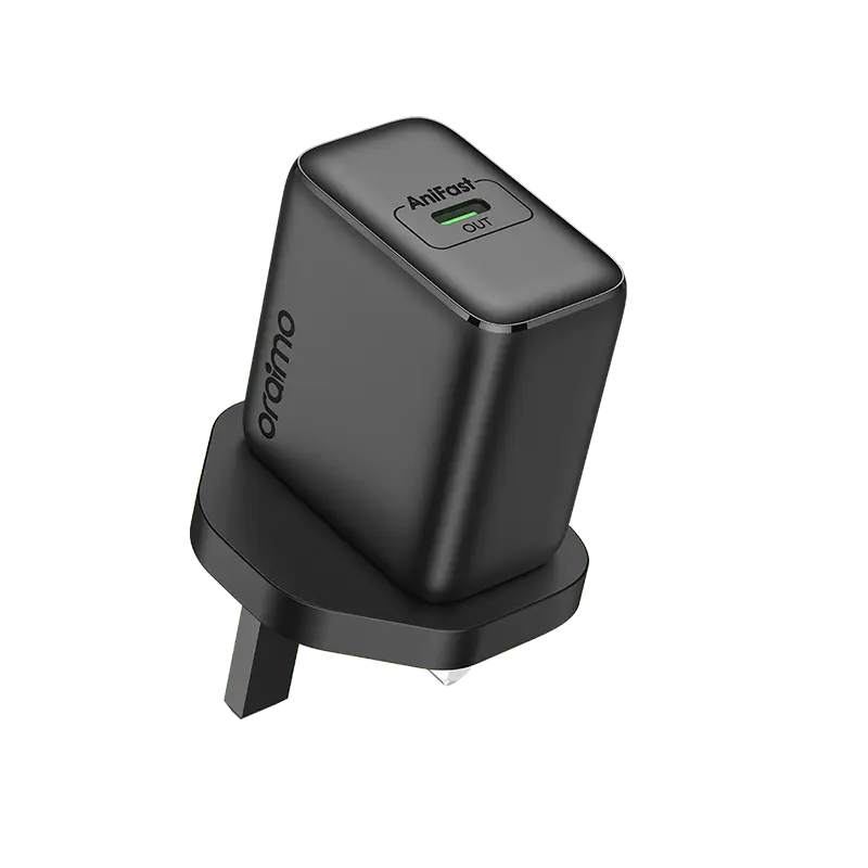 Oraimo Wall Charger USB C Port 35w WITH CABLE TYPE C to TYPE C BLACK - view 2