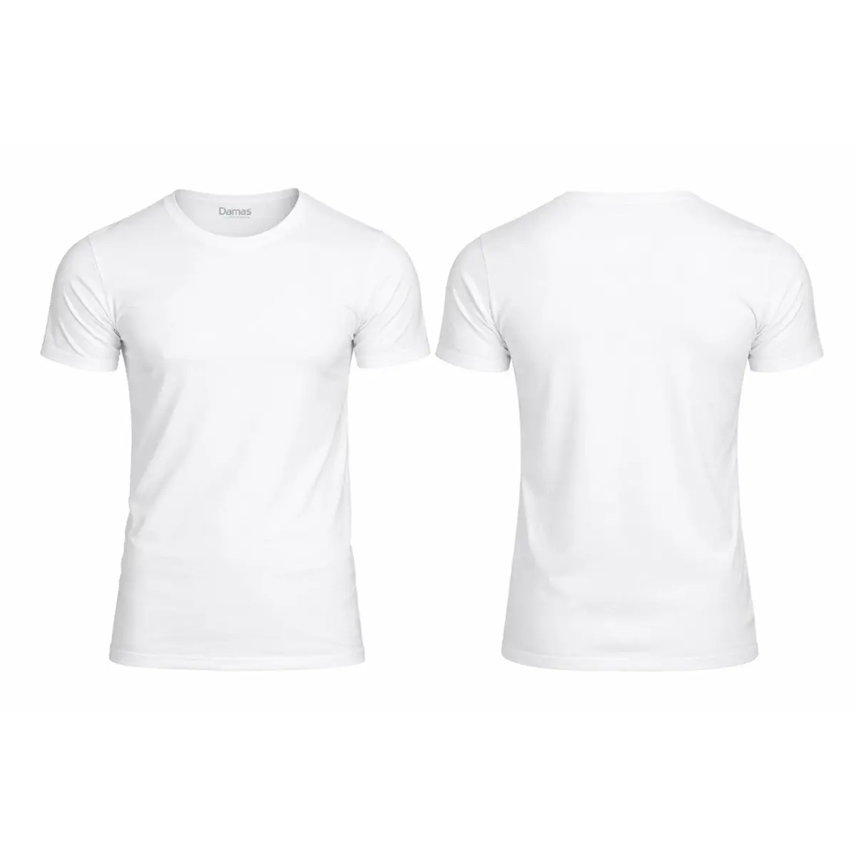 Damas Men's Half sleeve White O Neck XXXL 100% Cotton - view 1