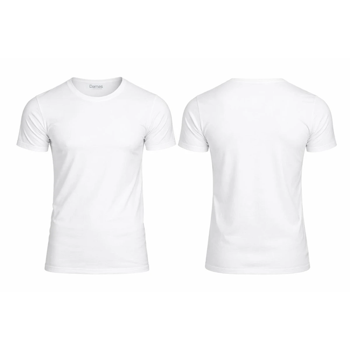 Damas Men's Half sleeve White O Neck XXXL 100% Cotton