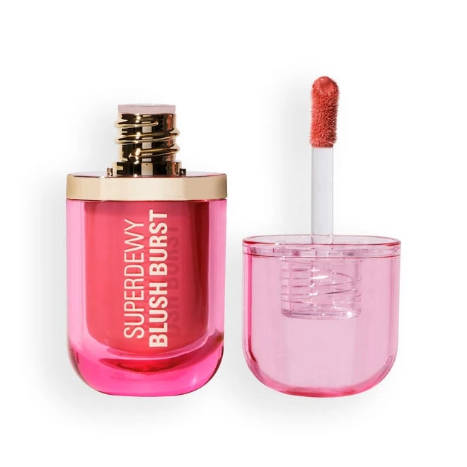Revolution Superdewy Blush Plump Serum Liquid Blush Strawberry Flush Cool Pink