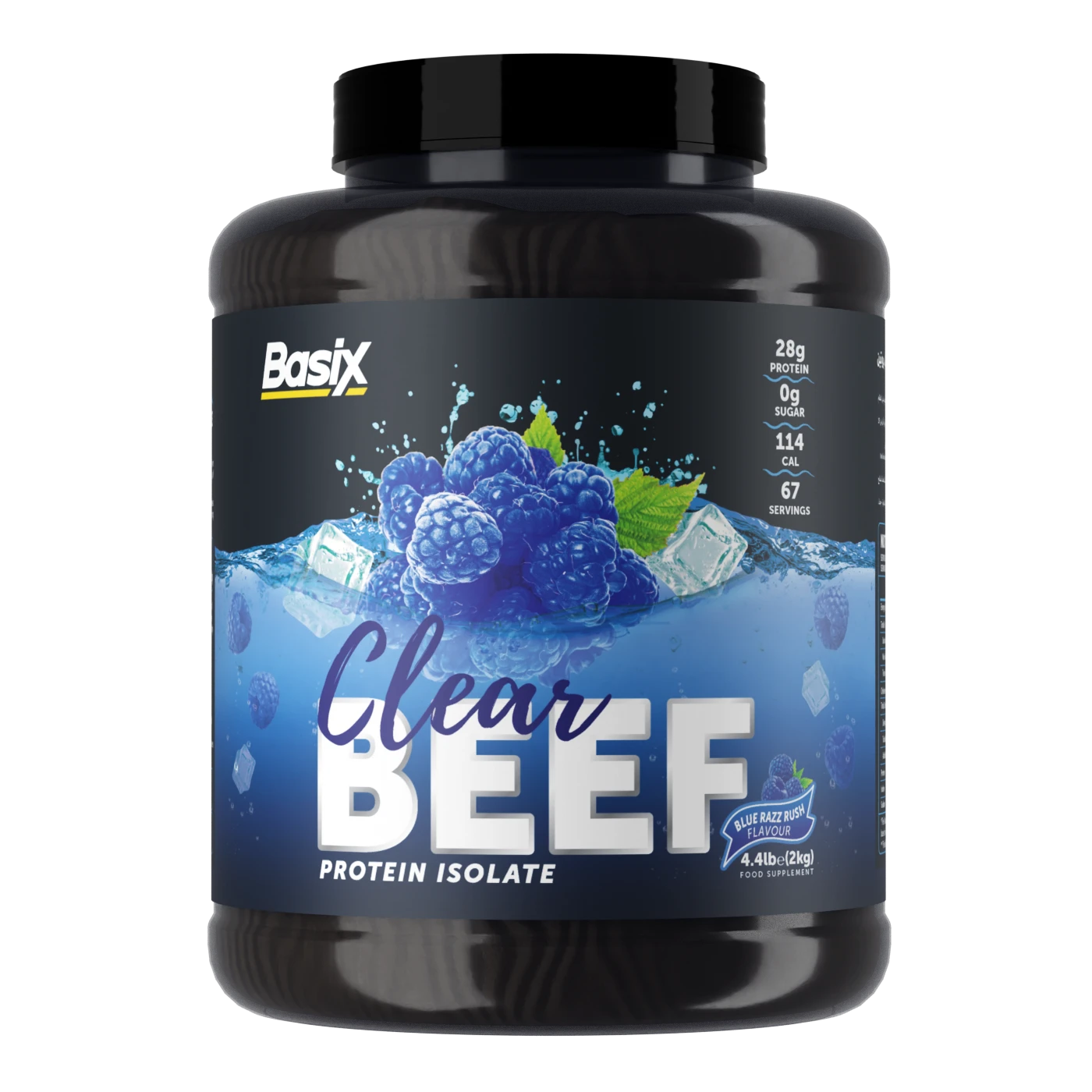 Basix Beef Protein Isolate Blue Razz Rush 67 Servings 4.4 lb