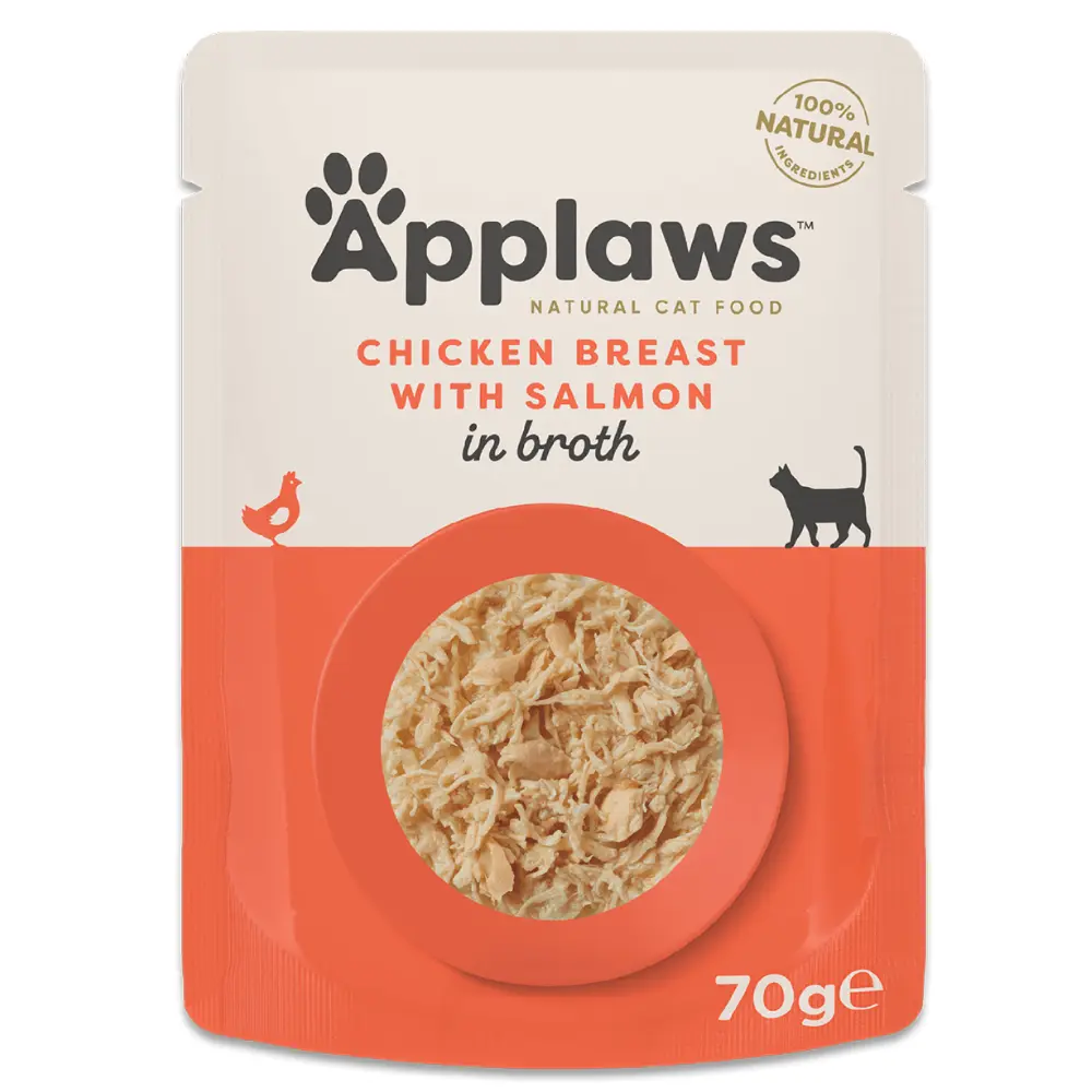 Applaws Cat Pouch Chicken with Salmon in Broth 70 g - view 1