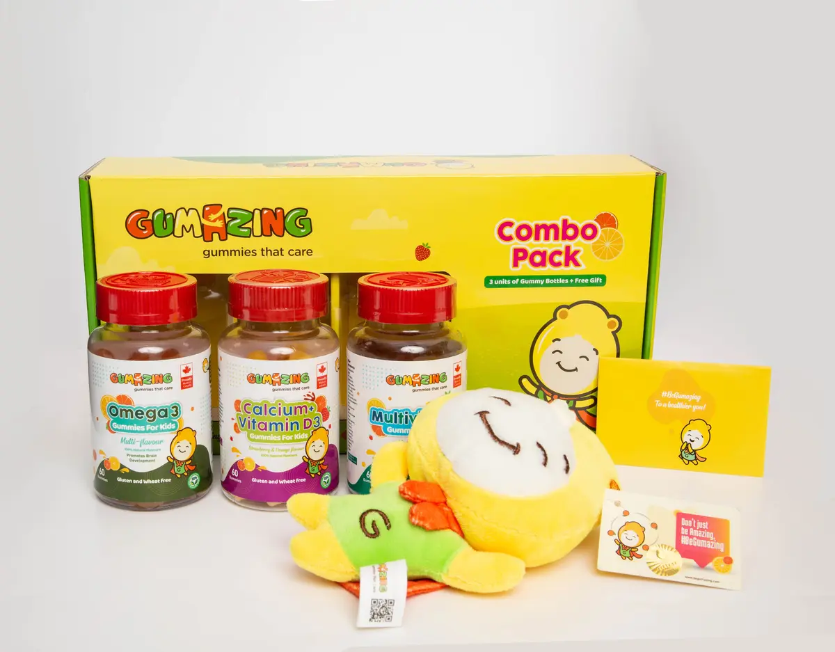 Gumazing  Immunity Pack  Vitamin C & Zinc + Multivitamin + Omega 3  with Plush Toy 180  pcs - view 5