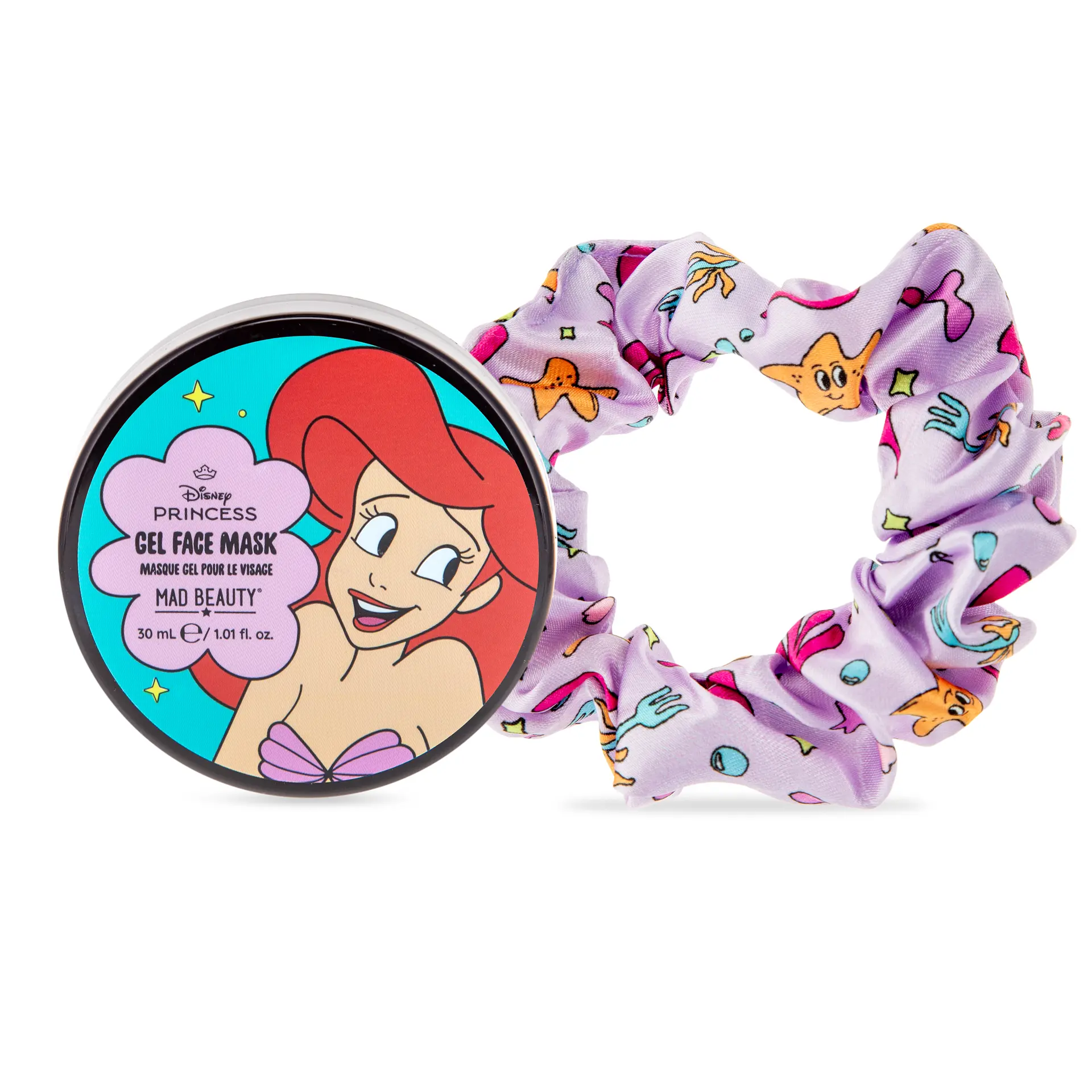 Mad Beauty Disney Princess Gel Face Mask Scrunchie Set Ariel - view 2