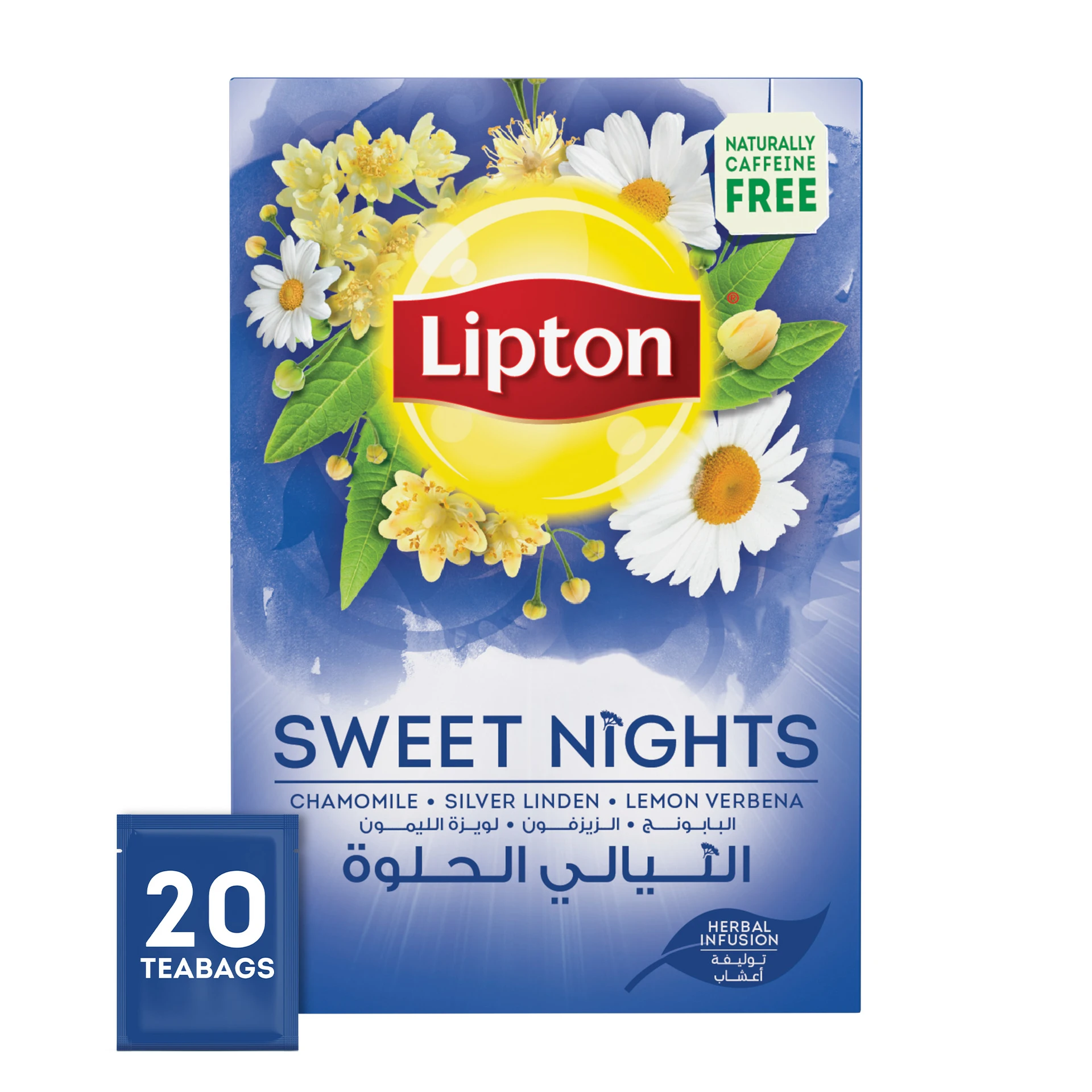 Lipton Herbal Tea Sweat Night Caffiene Free 20 Bags
