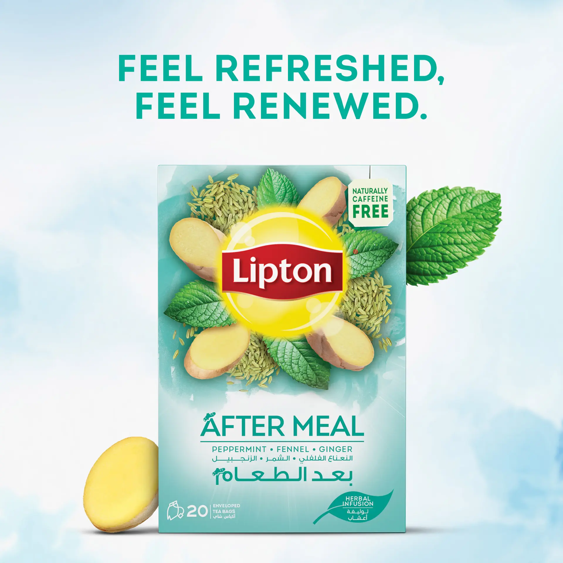 Lipton Herbal Tea After Meal Caffiene Free 20 Bags - view 2