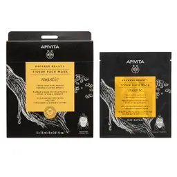 Apivita Express Beauty Tissue Face Mask Mastic 6 pcs 15 ml