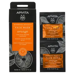 Apivita Express Beauty Face Mask Orange 6 pcs 8 ml