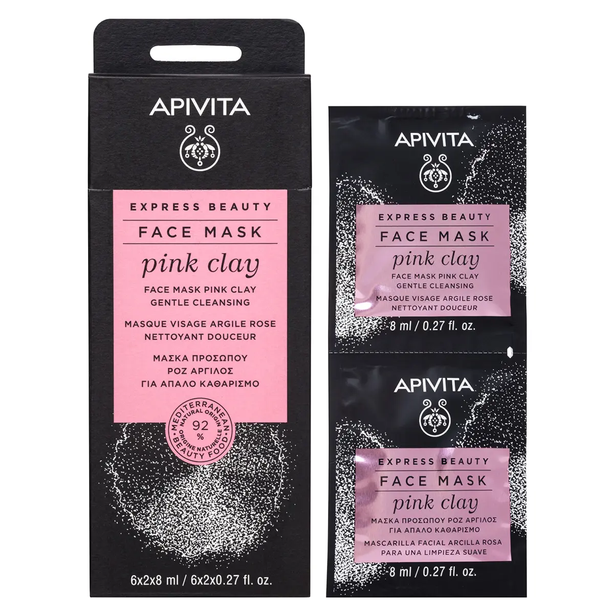 Apivita Express Beauty Face Mask Pink Clay 6 pcs 8 ml - view 1