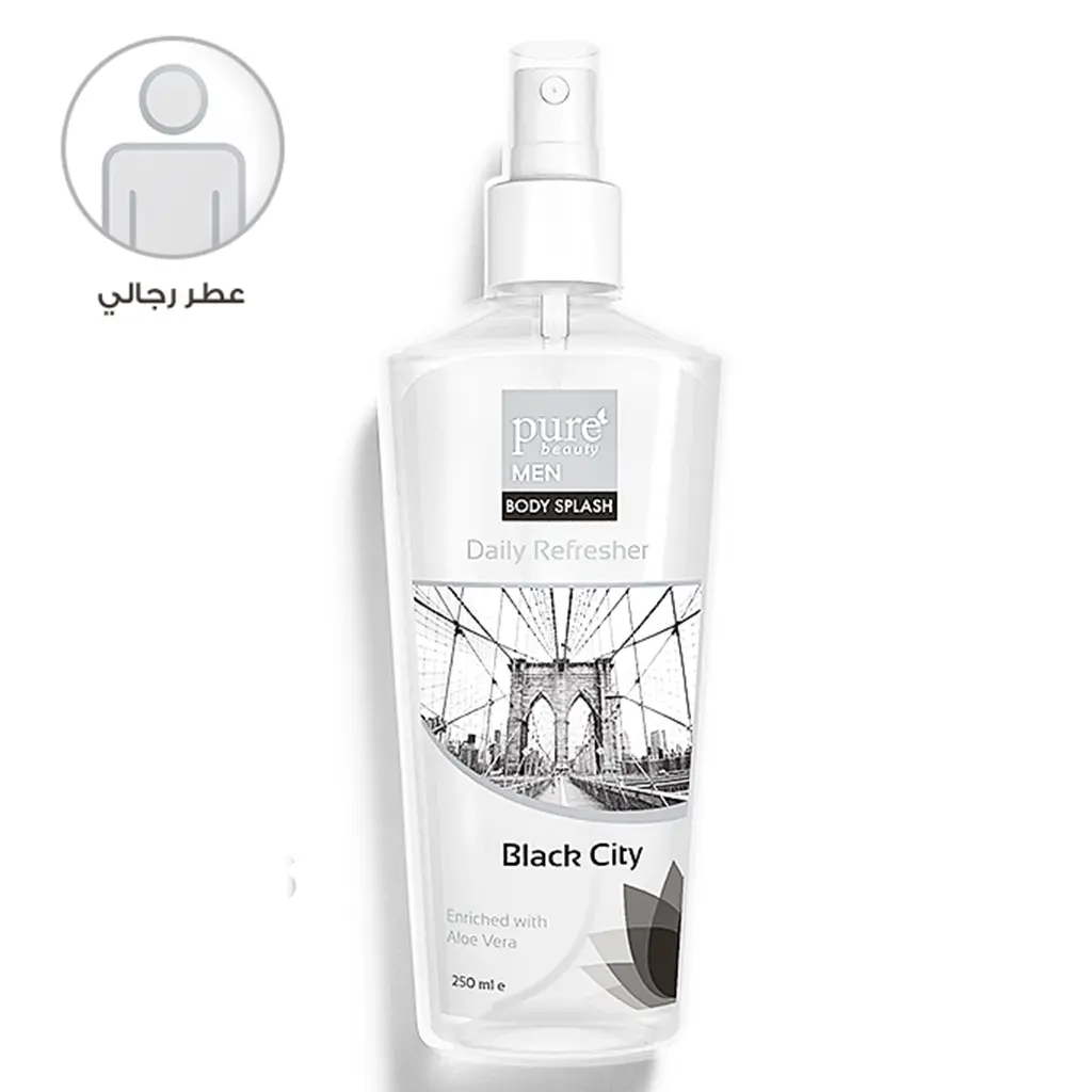 Pure Beauty Men Body Splash Black City 250ml - view 2