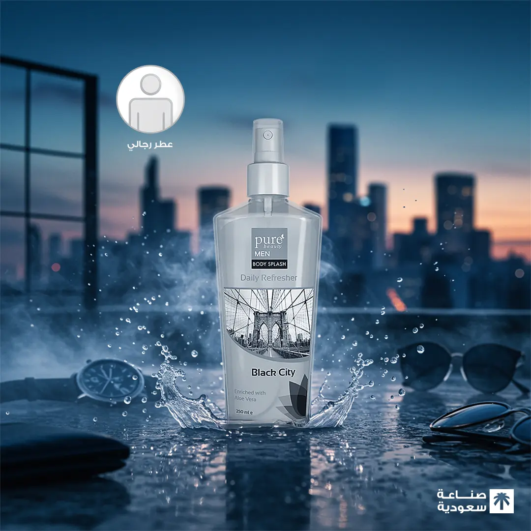 Pure Beauty Men Body Splash Black City 250ml - view 5