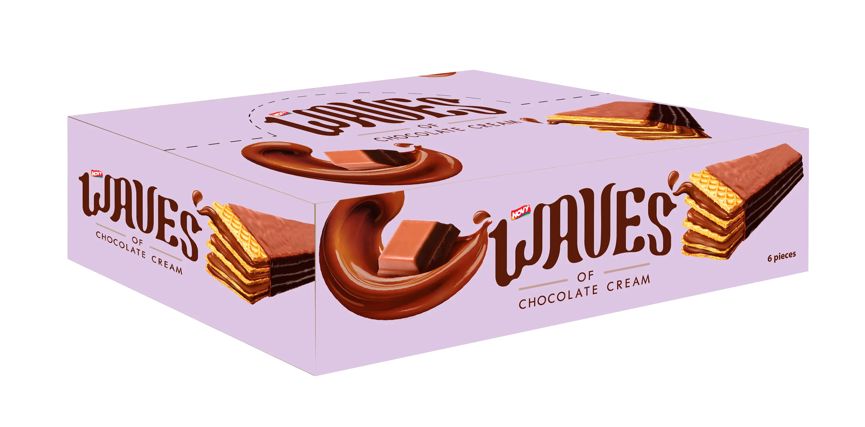 Novy Waves Wafer Chocolate Cream  6 pcs 40 gm - view 4