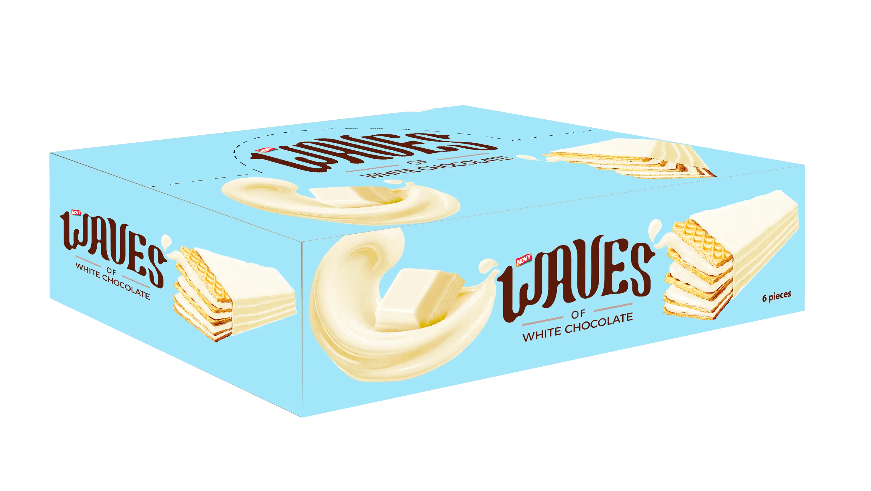 Novy Wafer Waves White Chocolate 6 pcs 40 gm - view 5