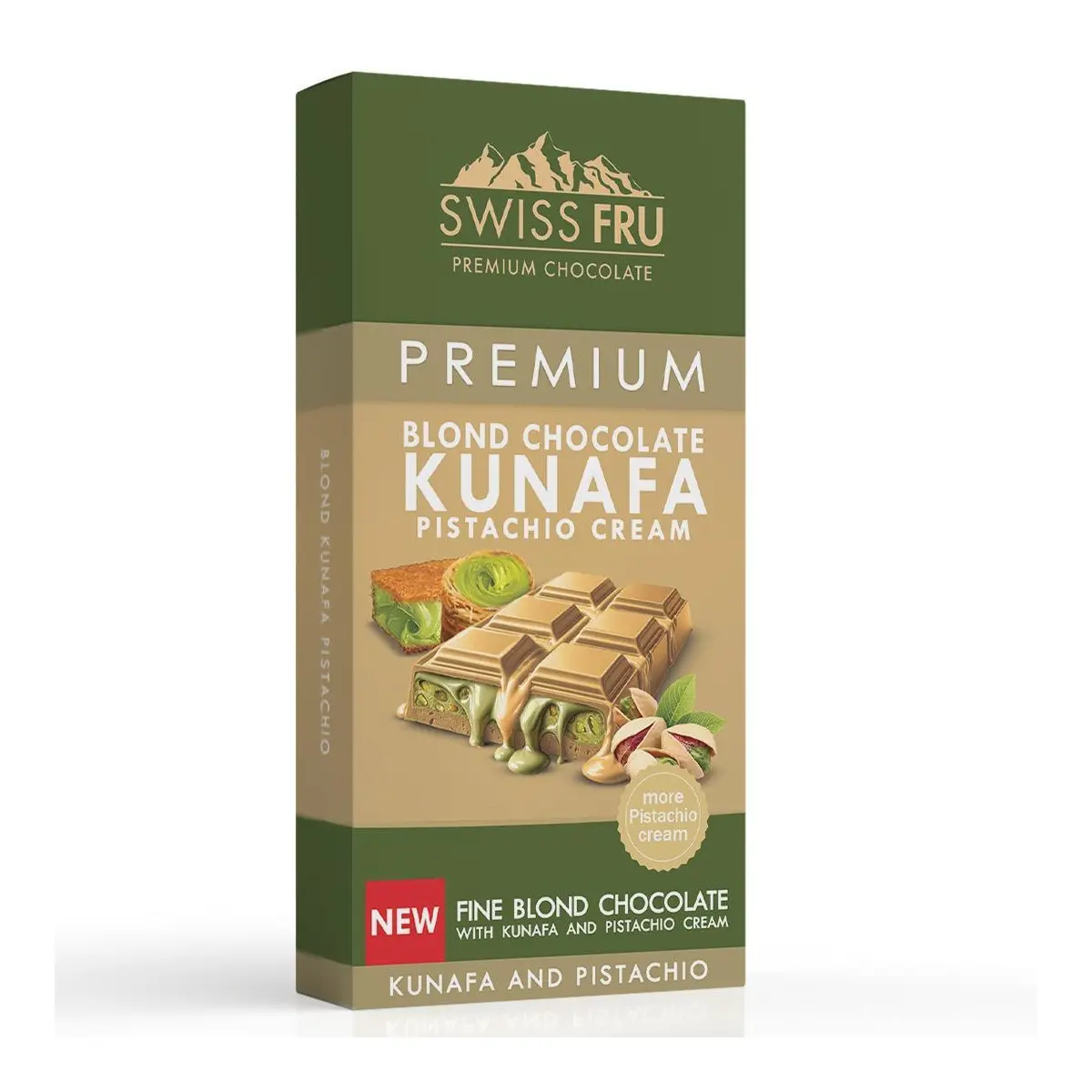 Swissfru blond kunafa bar with pistachio cream 150 gm - view 1
