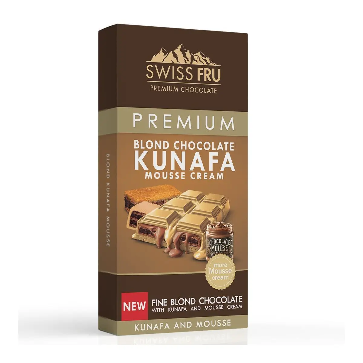 Swissfru blond kunafa bar with mousse cream 150 gm - view 1