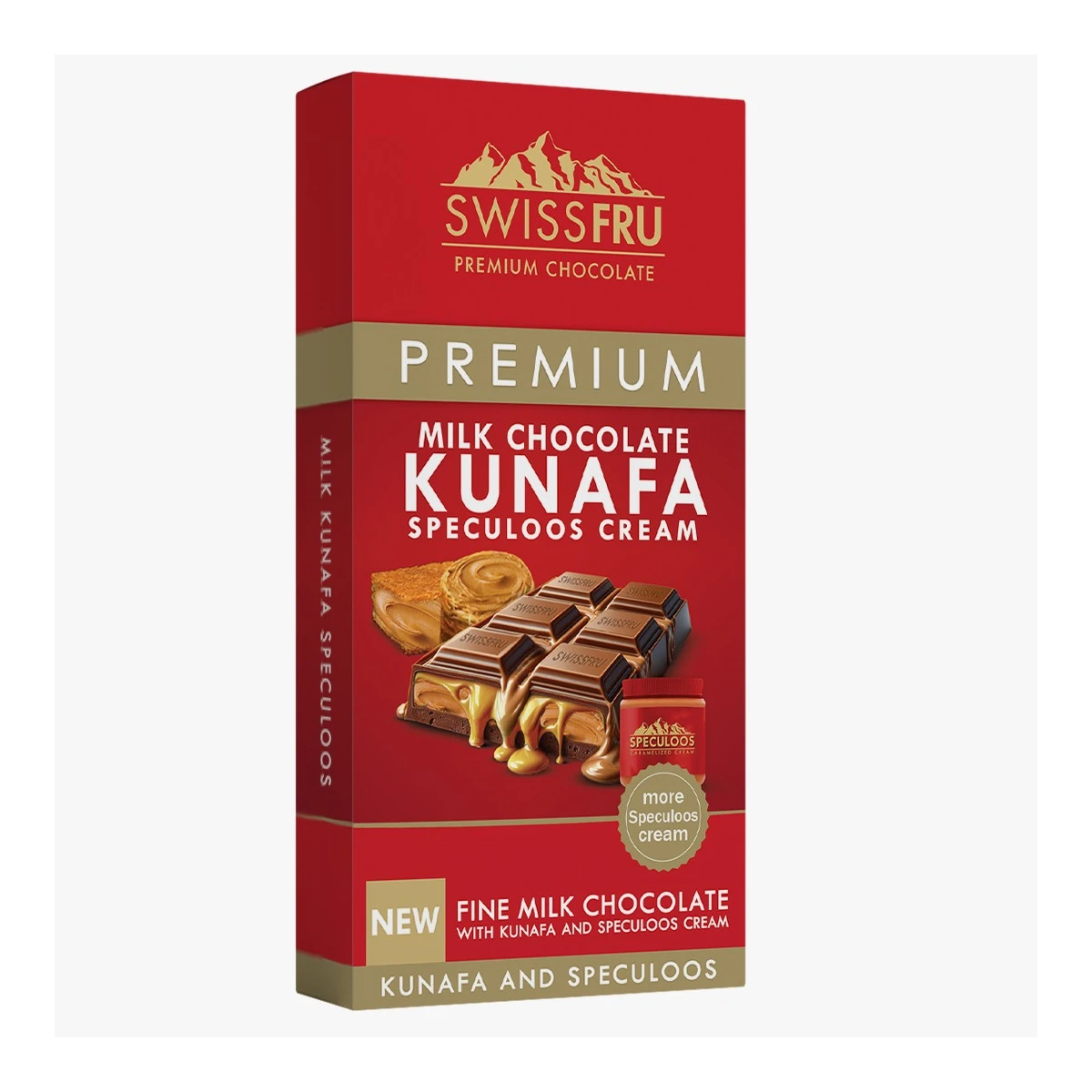 Swissfru milk kunafa bar with speculoos cream 150 gm