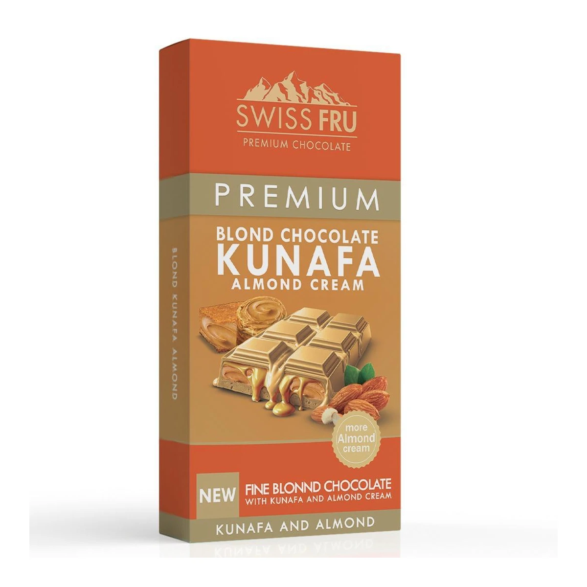 Swissfru blond kunafa bar with almond cream 150 gm