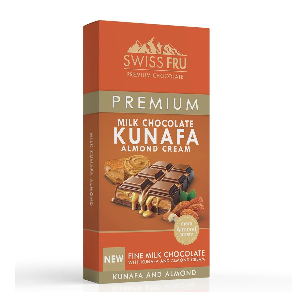 Swissfru milk kunafa bar with almond cream 150 gm