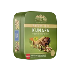 Swissfru tin gift box chocolate with kunafa & pistachio Cream 200 gm