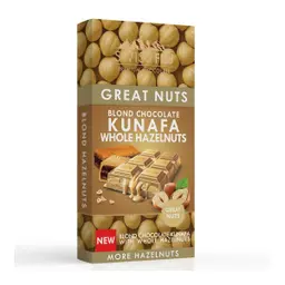 Swissfru blond kunafa bar with whole hazelnut 150 gm