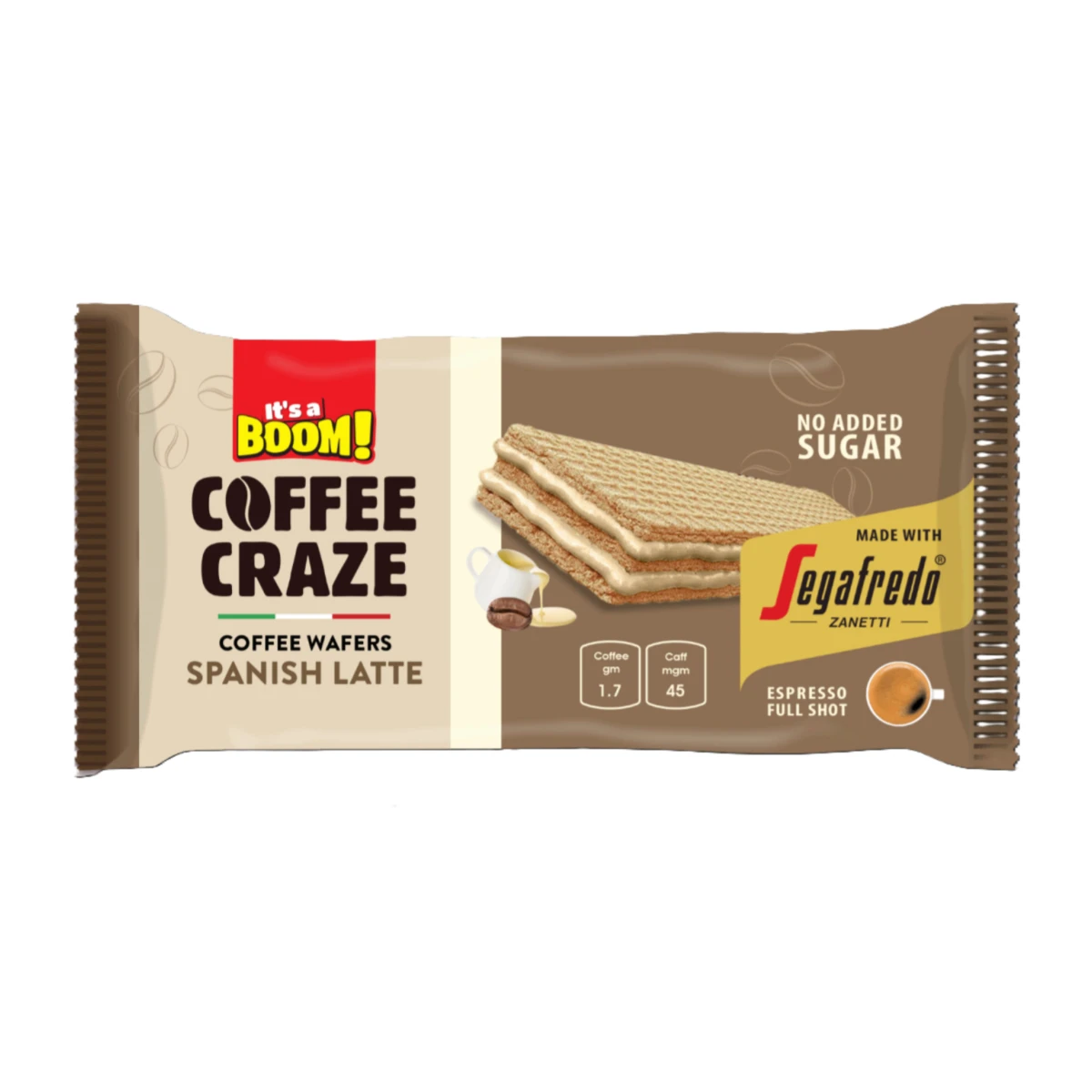  It's a Boom  Segafredo Biscuit  Coffe Wafers Spanish Latte  35 gm
