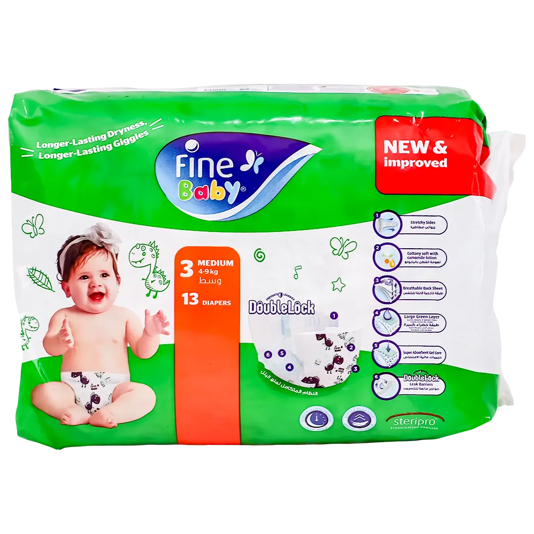 Fine Baby Size 3 Medium 4-9 kg 13 Diapers - view 4