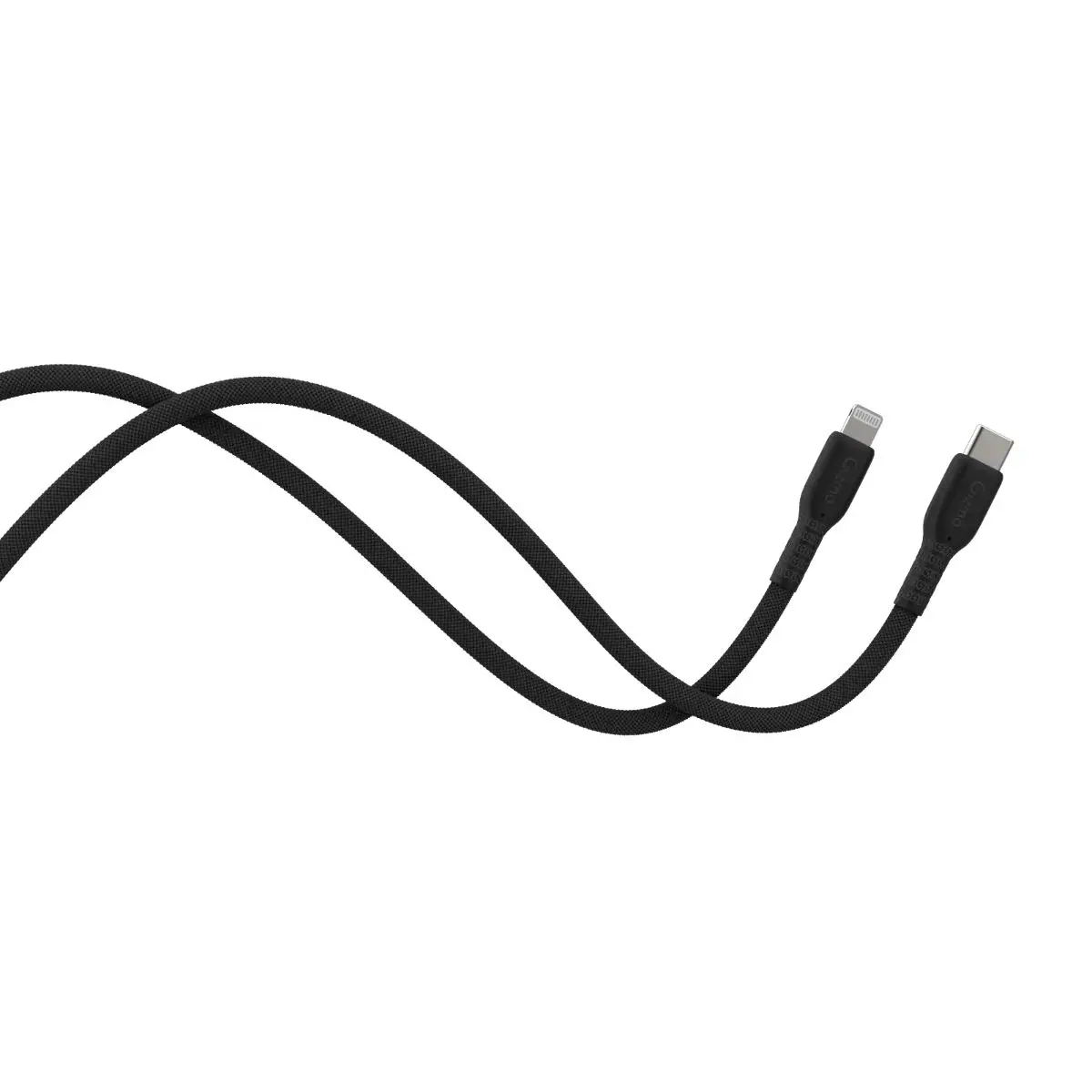Gizmo  Charging Cablelack Fabric-Reinforced Silicone USB-C to Lightning  1 m  60 W Black - view 3