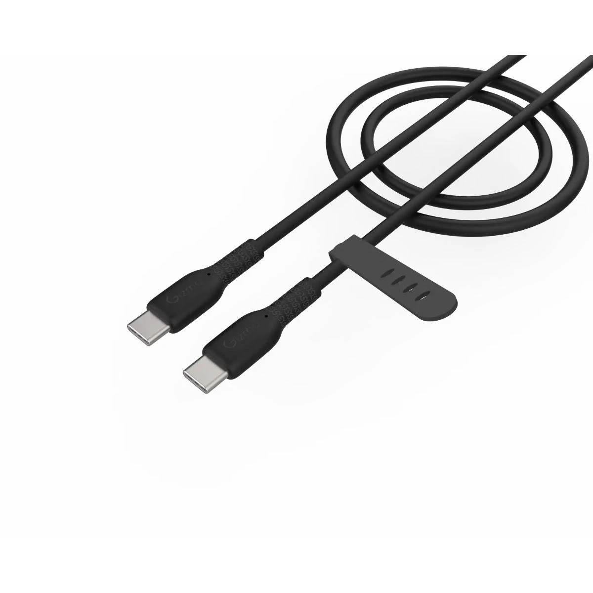 Gizmo Charging Cable Black Pure Silicone USB-C to USB-C 1m 60W