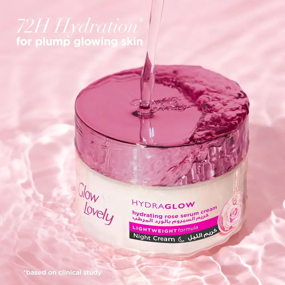 Glow & Lovely Hydraglow Night Cream Hydrating Rose Serum Cream 50 gm - view 3