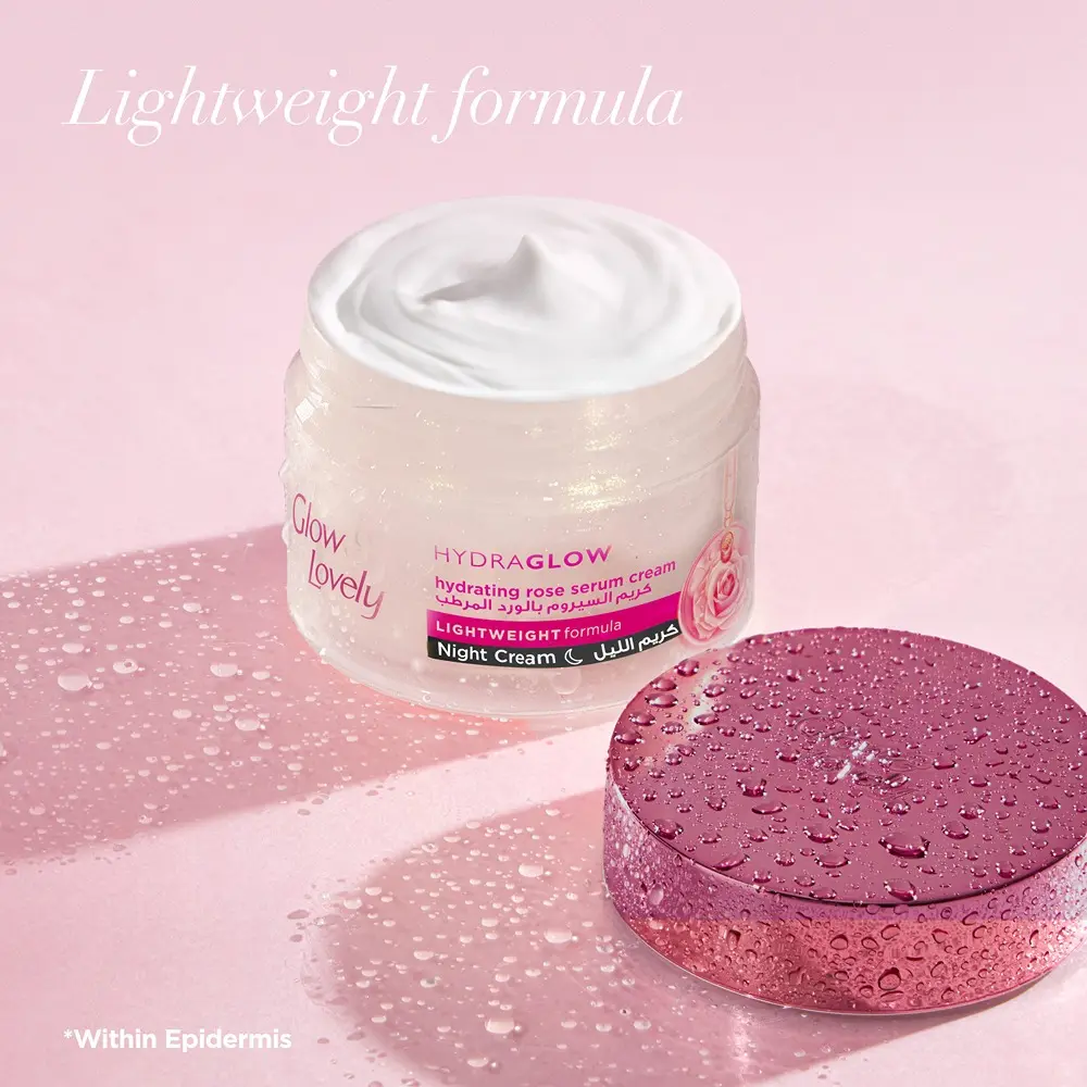Glow & Lovely Hydraglow Night Cream Hydrating Rose Serum Cream 50 gm - view 5