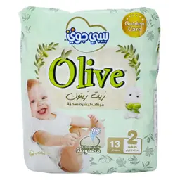 Baby Joy Olive Oil Saving Tape Diaper Size 2 Pack 13 Pcs