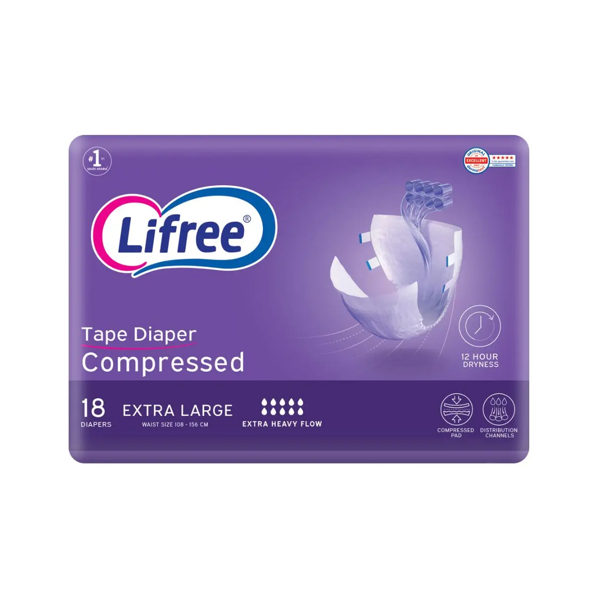 Lifree Adult Diaper Tape Size XL 18 pcs - view 7