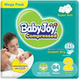 Babyjoy Diapers Mega Pack Small No 2  count 84 Diapers 