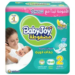 Baby Joy  Size 2  12 Diaper+ 3 Free