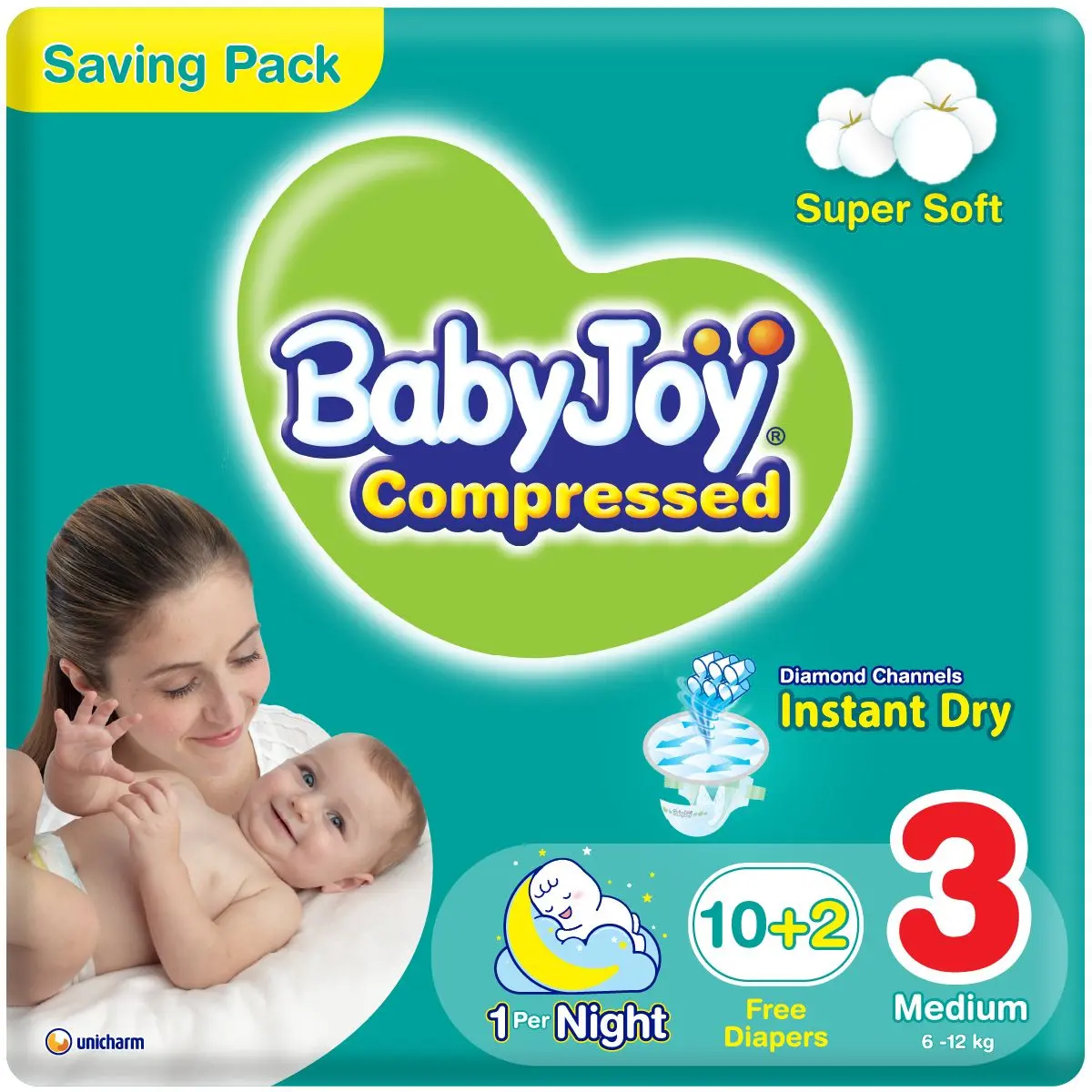 Baby Joy Size 3 Medium 10+2 Diapers - view 1